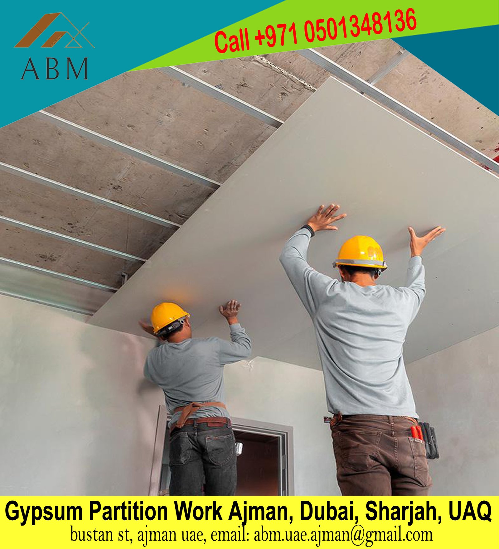 Gypsum Partition Office Partition Ajman Sharjah Dubai