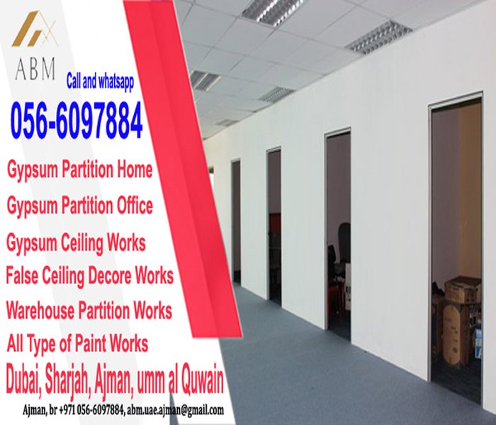 Office Partition Gypsum Work Company Ajman