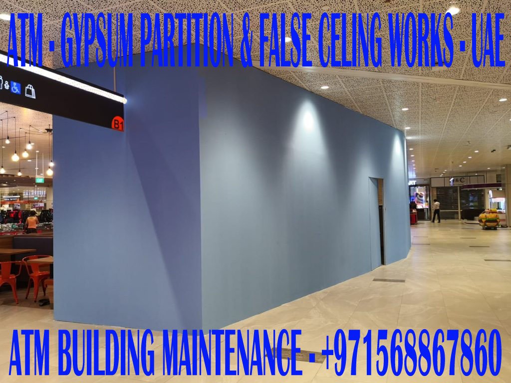 Best Gypsum ceiling partition works contractor in Umm Al Quwain Dubai Sharjah UAE