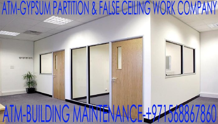 Office Gypsum Partition Work in Dubai Sharjah Umm All Quwain UAE