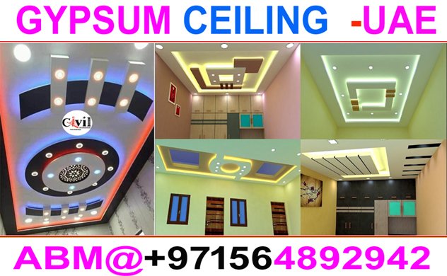 Gypsum ceiling contractor in Umm Al Quwain Dubai Sharjah