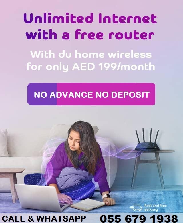 Du home wireless internet Sharjah AED 199