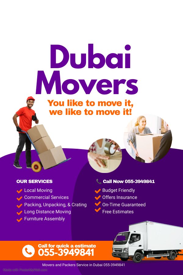 Movers and Packers in Dubai UAE 055-3949841