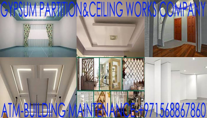 Low cost Gypsum Partition ceiling  Works in Umm Al Quwain uae