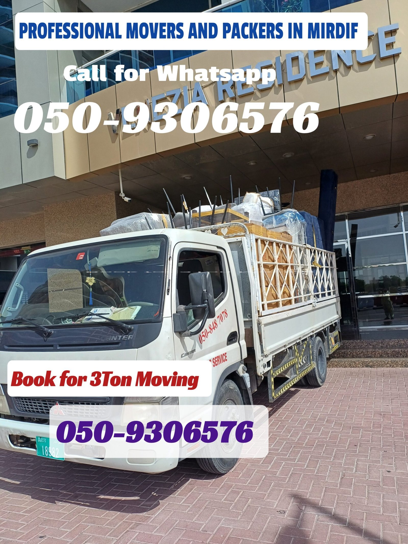 1ton Pickup for rent in al warqa 050-9306576